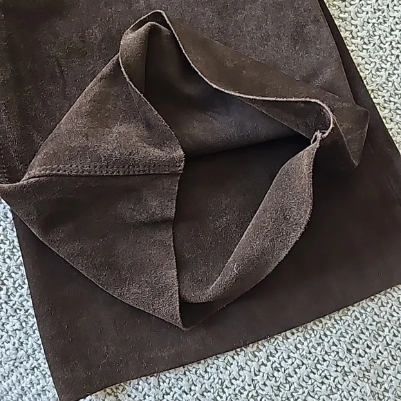 Genuine Leather Dark Brown Pants with Fringe Details  Size 8 Aprox - Picture 8 of 16